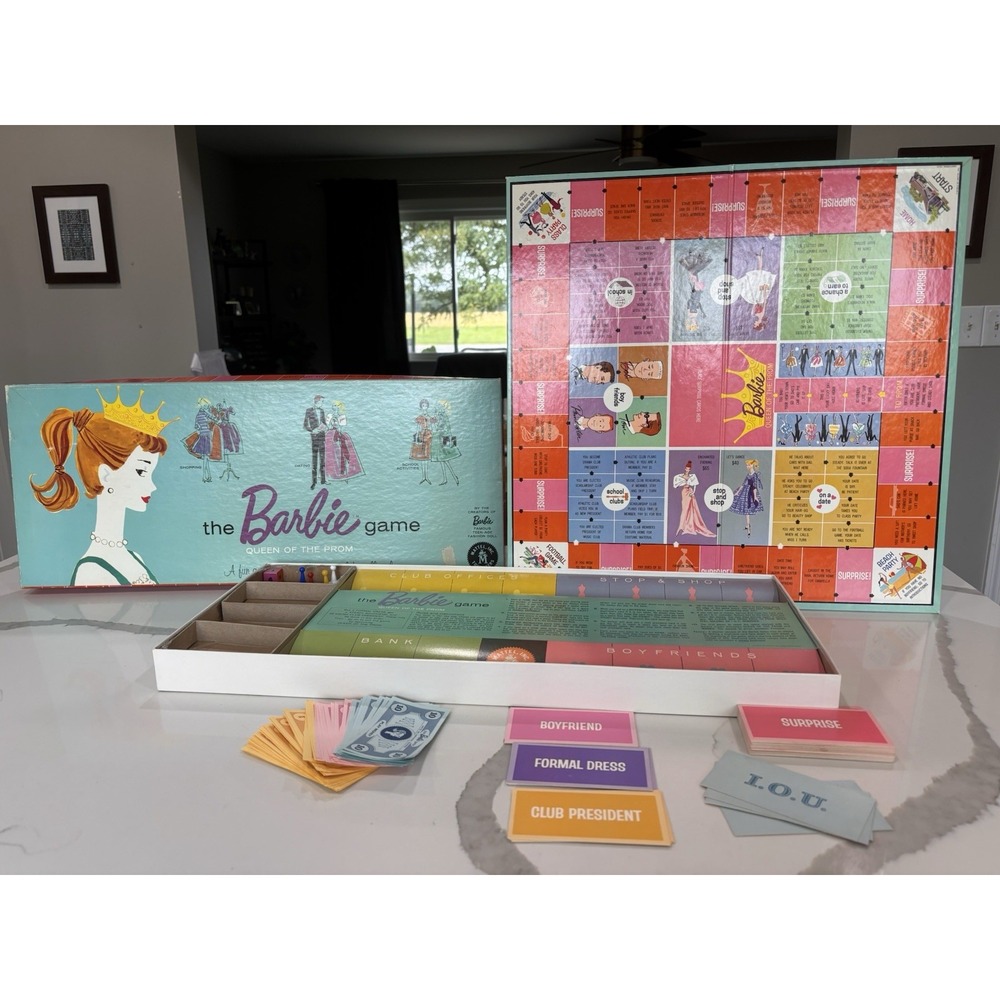 Vintage Mattel The Barbie Board Game Queen of the Prom 1960 Complete Great Cond